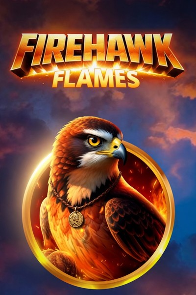 Cover of Firehawk Flames showing a blazing hawk over fiery skies