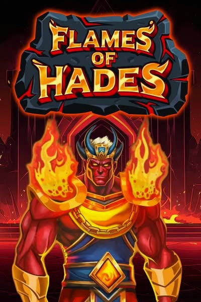 Cover of Flames of Hades with fire and a looming underworld god